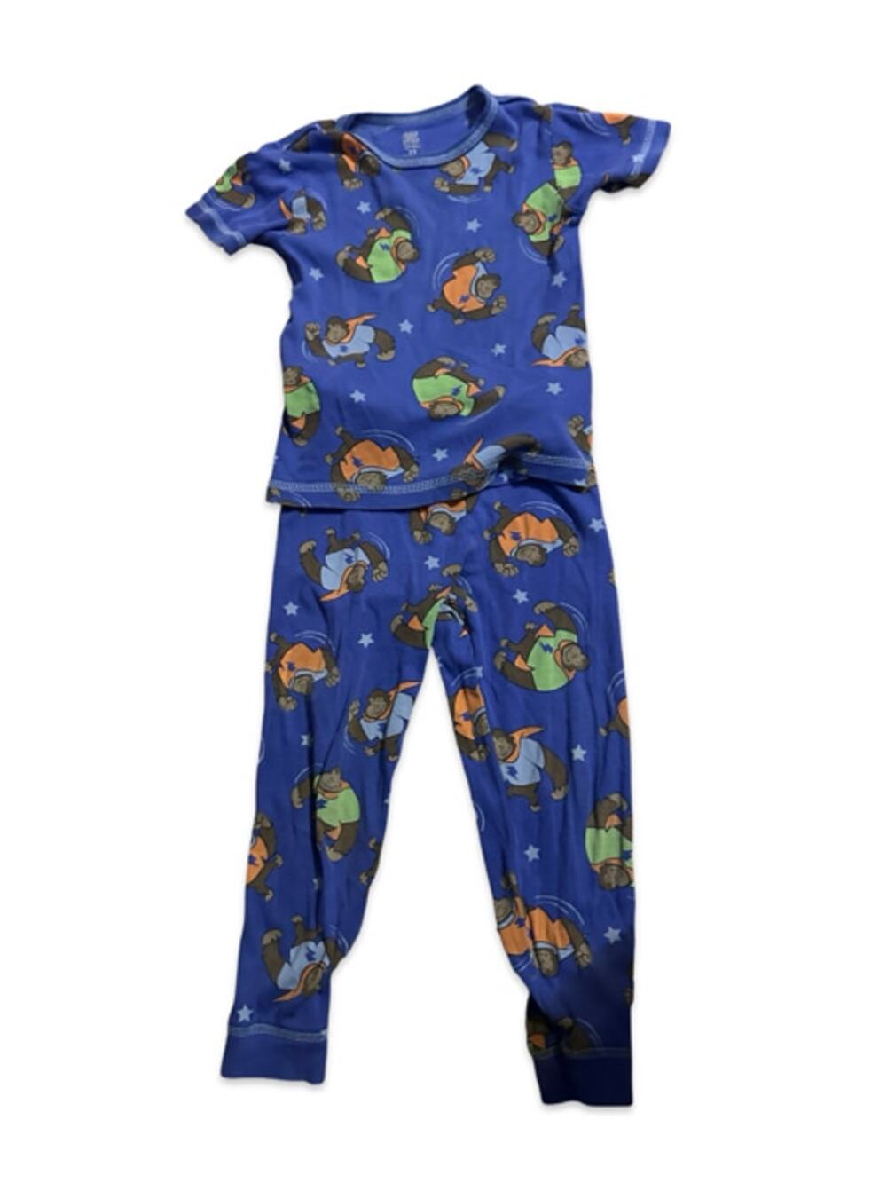 Just One You Boys Pajama Set Size 3T Blue Green